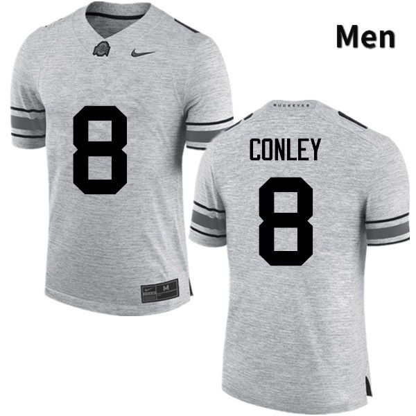 Men's Ohio State Buckeyes #8 Gareon Conley Gray Game College Stitched Football Jersey 23GU048NT